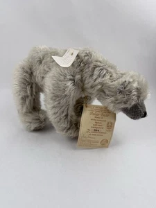 Hermann Mohair White Polar Bear Limited Edition 901/1000 Jointed Bear W/ Tags GC - Picture 1 of 15