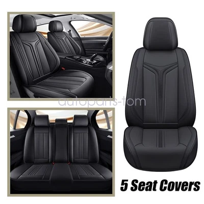 Full Set Car 5-Seat Cover Faux Leather Protector For CHEVROLET EQUINOX 2005-2025 - Image 1 of 4