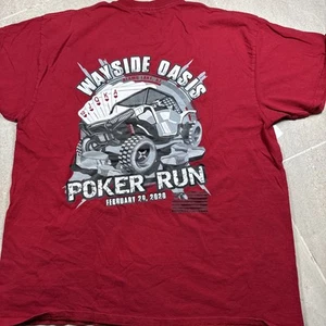 Men's XL T Shirt Wayside Oasis Poker Run Arizona Red - Picture 1 of 5