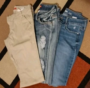 Old Navy & Bongo Jeans, Union Bay Khaki Hose Stretch Damen Größe 2, 3 Stück - Bild 1 von 13