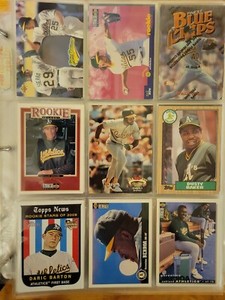 sports trading cards Oakland Athletics massive Card Lot of 145 cards!!!!!!