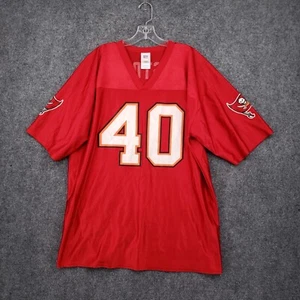 Tampa Bay Buccaneers NFL Jersey Mens XL Red Mike Alstott 40 V Neck Logo Football - Picture 1 of 14