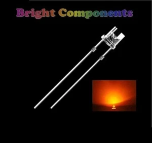 10 x orange LED 5 mm Flat Top - ultrahell (6000 mcd) - UK-Verkäufer - Bild 1 von 1