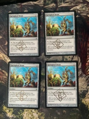 Springleaf Drum Lorwyn Regular Playset Signed Magic: the Gathering - Image 1 of 2