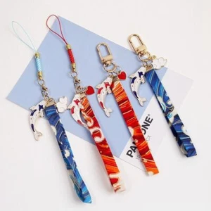 Anime Koi Fish Carp Heart Wristlet Phone Bag Charm Rope Strap Lanyard Clasp - Photo 1 sur 9