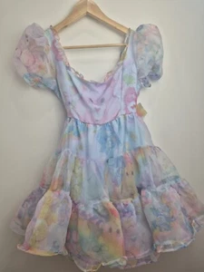 Dolls Kill x Care Bears Kingdom Of Caring Organza Coquette Mini Dress Womens S - Picture 1 of 23