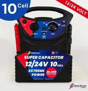 C1224-TR-10Cell 12/24v 20000A Super Capacitor Jump Starter with Wheels & Handle - Picture 1 of 6
