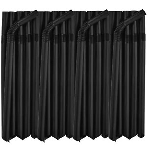 100 Pcs Jumbo Flexible Smoothie Plastic Straws Disposable Boba Drinking Straws - Picture 1 of 9