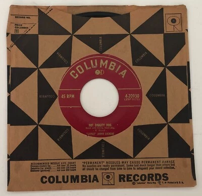 '52 Country Bop 45 LITTLE JIMMY DICKENS Hot Diggity Dog COLUMBIA hear - Image 1 of 3