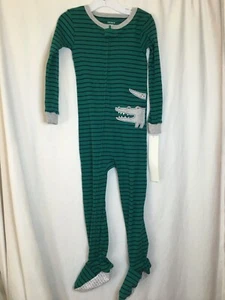 New Carter's 1-Piece Alligator Cotton Pajama PJs Footie Sleeper Toddler Boy - Picture 1 of 4