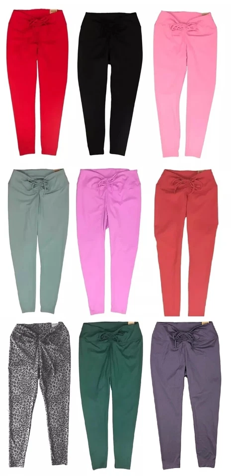 VICTORIA'S SECRET PINK HIGH WAIST FULL LENGTH RUCHED V LEGGING XS S M L XL XXL - Image 1 of 1