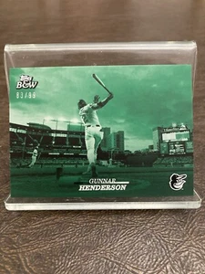 2024 Topps Black and White Gunnar Henderson Green Parallel #/99 Orioles #15 - Picture 1 of 2