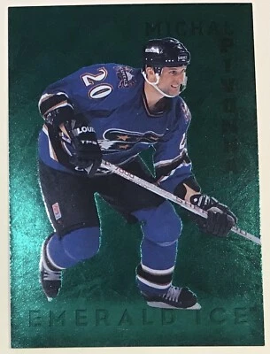 1995-96 MICHAL PIVONKA PARKHURST INTERNATIONAL EMERALD ICE PARALLEL #487 CAPITAL - Image 1 of 2