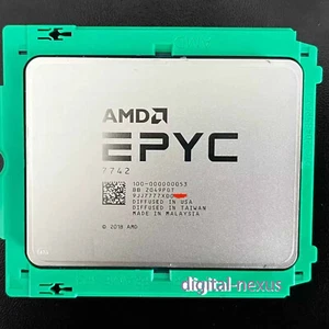 Processeurs AMD EPYC 7742 2,25 GHz CPU 64 cœurs 128 threads max 3,4 GHz 256 Mo SP3 - Photo 1/4