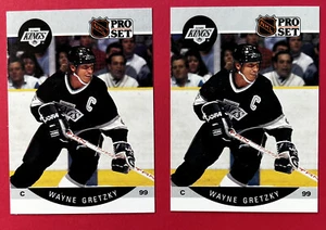 2-Cards) Wayne Gretzky 1990-1991 Pro Set LA Kings Hockey Card # 118 🏒⭐️ - Picture 1 of 2