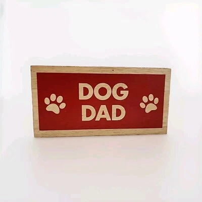 Letrero Perro Gato Perro Papá Placa Exhibición 8"x 4" Publicidad  Foto 1 de 2