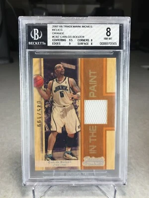 2007 Topps Trademark Moves Relics Orange 45/199 Carlos Boozer #CBZ - BGS 8 Foto 1 de 2