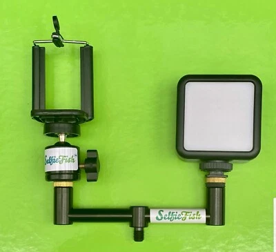SELFIE FISH NEU - Self Take System Karpfenangeln, Buzz Bar, LED, Telefonclip. V4LED Selfie Fisch.