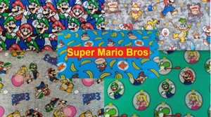 Springs Creative Nintendo Super Mario Bros Fabric Luigi Peach Yoshi donkey kong - Picture 1 of 14