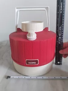 Vintage rot & weiß Kunststoff Thermoskanne 1 Gallone Thermo Picknick Kanne Neu/Alt - Bild 1 von 10