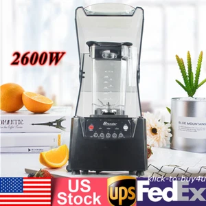 2600W Heavy-duty Commercial Blender With Shield Quiet Sound Enclosure 1.8L 110V - Picture 1 of 11