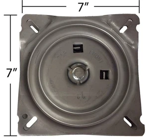 7" Angled HD Replacement Bar Stool Swivel w/ Memory Spring Return - Made in USA - Picture 1 of 2