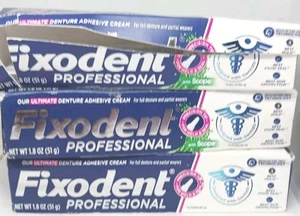 Fixodent Profesional plus scope denture cream 3=1.8oz precision tip open box - Picture 1 of 1