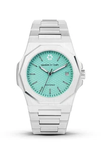 Maison Du Temps MTZeta Turquoise Acier Auto 40mm Brand New - Picture 1 of 14
