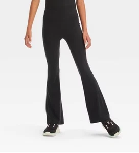 All In Motion Girls Everyday Soft Flare Leggings Size L 10/12 High Rise Cute - Picture 1 of 12
