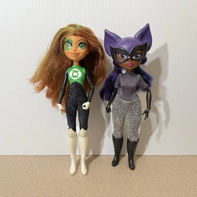 DC Super Hero Girls Green Lantern Catwoman 12” Muñeca Mattel Figura Lote de 2 Foto 1 de 4