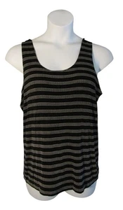 Chico's Travelers (XL)  Black White Stripe Slinky Travel Knit Tank Top Stretch - Picture 1 of 3