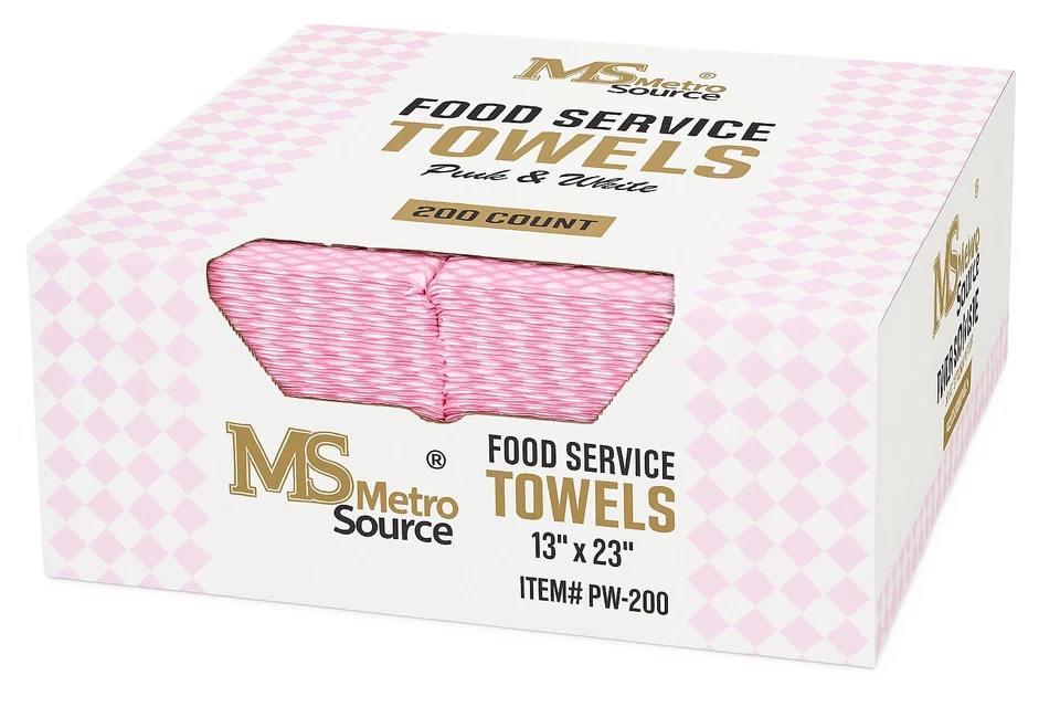 Полотенца для общественного питания Metro Source 13x23 Pink Diamond 200 карат многоразовые чистящие салфетки - Изображение 1 из 4