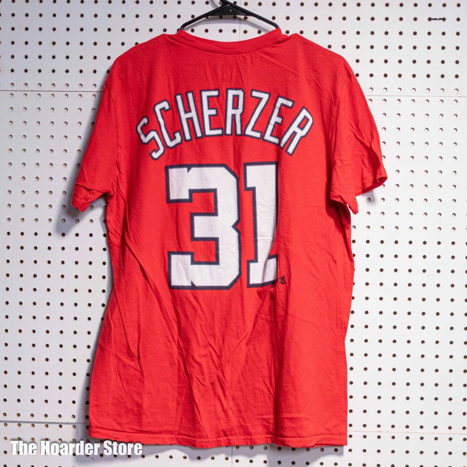 Camisa majestuosa Max Scherzer de los Nacionales de Washington de la MLB talla grande Foto 1 de 3