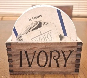 Juego de posavasos de jabón marfil Procter & Gamble de colección imagen histórica caja de madera P&G - Imagen 1 de 14