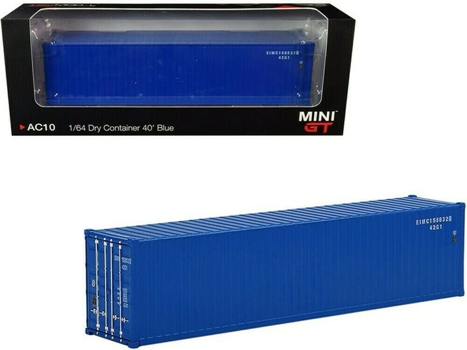 Mini GT | AC10 | Contenedor Seco 40’ Azul | 1/64 | Metal | Sellado | DIFÍCIL DE ENCONTRAR Foto 1 de 4