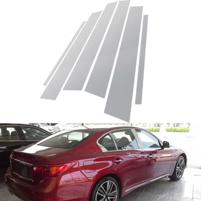 Для Infiniti Q50 (V37) 2014-2023 Серебряный окно стойки стойки стойки этикетка стикер отделка - Изображение 1 из 4