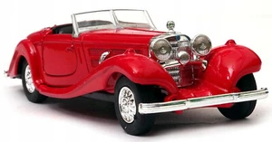 Welly 1936 Mercedes Benz 500K Red 1:34 1:39 Scales 4.5 Inch Diecast Car in Box - Picture 1 of 3