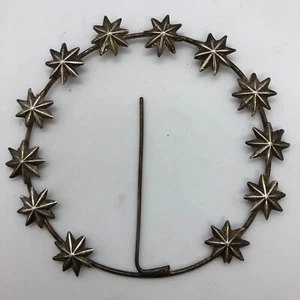 10 cm diametro stellario metallo bagnato argento madonna stelle stars Mary - Foto 1 di 9