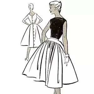 1950's Sewing Pattern: Rockabilly Dress or Skirt - Bust=36” (91cm) - Picture 1 of 2