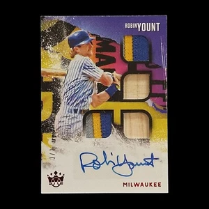 2021 Panini Diamond Kings Robin Yount Quad Jersey Patch Bat Relic /3 Brewers - Picture 1 of 2