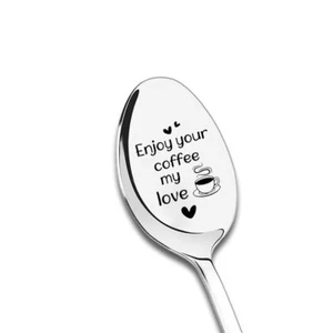 Coffee Spoon for Women Girlfriend Wife Birthday Gifts for Men Boyfriend Husba... - Picture 1 of 7