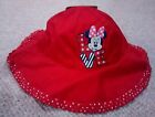 Disney MInnie Mouse Bucket HAT GIRLS RED LOVE Summer Authentic 0-3 Months