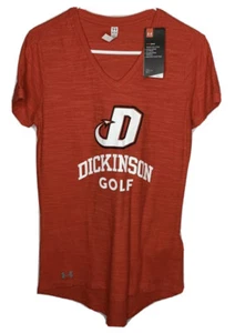 New Under Armour Womens V Neck Shirt Medium S/S Dickinson Golf BNWT - Picture 1 of 4