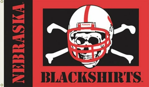 Nebraska Cornhuskers BLACKSHIRTS Premium 3x5 Flag Outdoor Banner University of Cover