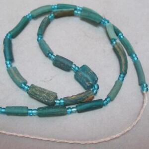 RARE--Ancient, Afghan Glass Beads, turquoise, 23 beads