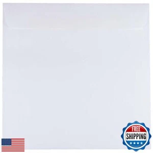 JAM PAPER 8.5 x 8.5 Square Invitation Envelopes - White - 25/Pack - Picture 1 of 2