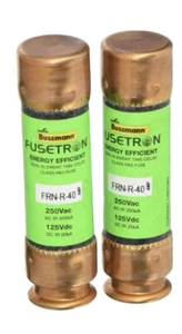 10 Pk Eaton Bussmann Frn-R-40 Fuse, Time Delay, 40A, Frn-R Series, 250V Ac, 125V - Picture 1 of 4