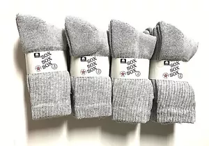 6 pares de calcetines deportivos grises para niños, zapatos talla 4-6 (zapatos para niños; 6-101/2), NUEVOS. - Imagen 1 de 4