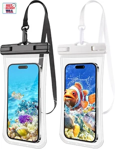 2 Pcs Waterproof Phone Pouch, Clear Waterproof Phone Case for Iphone 15 Pro Max - Picture 1 of 12