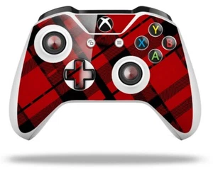 Skin for XBOX One S / X Controller Red Plaid Vinyl Decal - Bild 1 von 5
